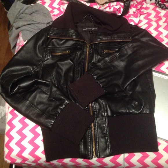 Faux leather jacket