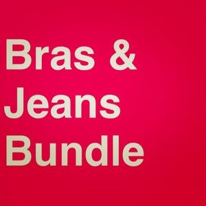 2 bras and Jeans