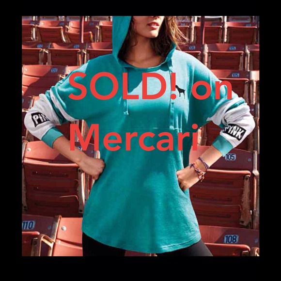 ⛔SOLD!⛔PINK VS Teal Varsity Hoodie XS