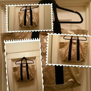 Large gold dusted tote