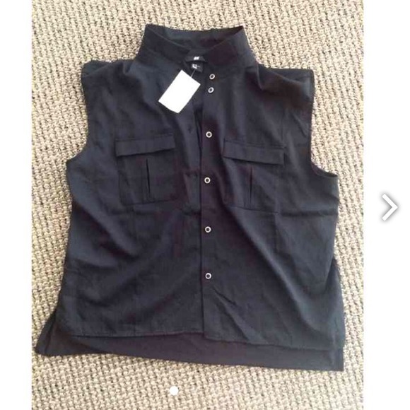 Chiffon Black Flowy Top