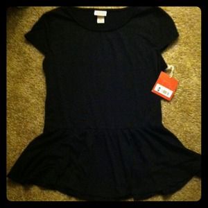 Black Peplum Top