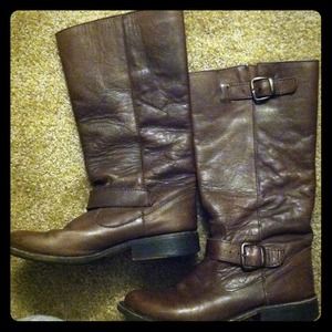 Brown Steve Madden riding boots