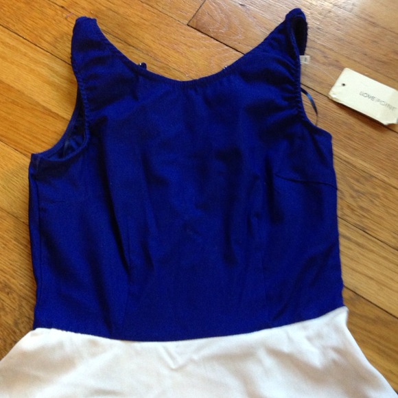 ⛔️Sold⛔️ Cute wide striped blue/ivory dress - Picture 2 of 4