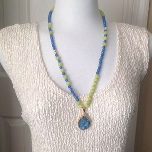 Handmade 14k Gold Druzy, Jade, Chalcedony 💜SALE!