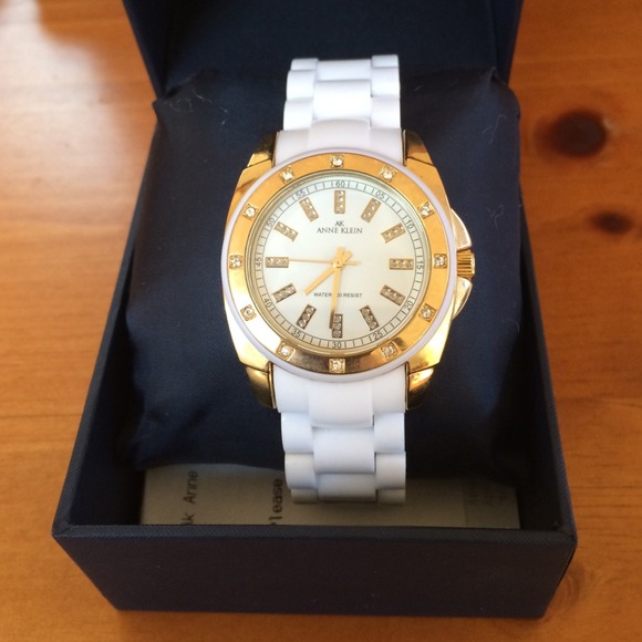 Anne Klein white watch