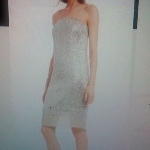 Trina Turk strapless  dress- platinum 8