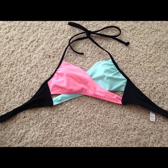 Pink bathing suit top
