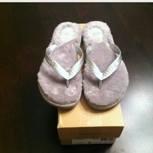 Grey Ugg furry thongs!!