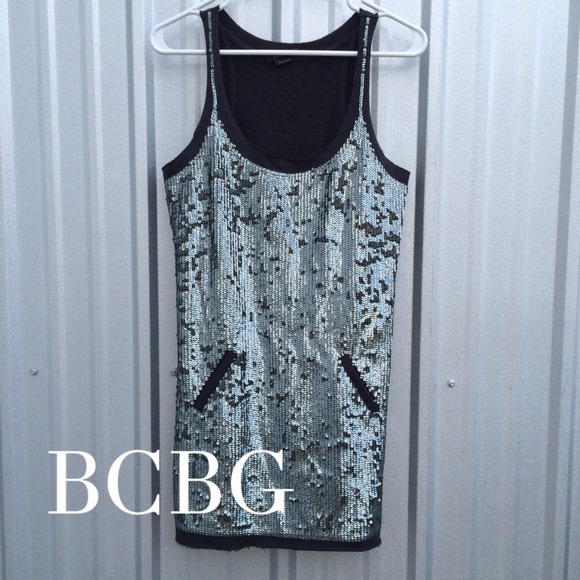 BCBG sequined tank dress