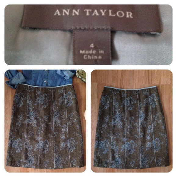 🚫Sold🚫Ann Taylor tapestry pencil skirt sz 4. - Picture 2 of 3