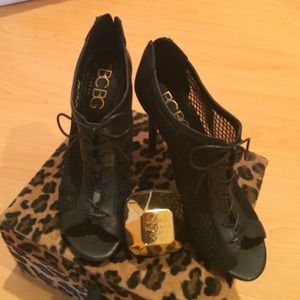 ✨BCBG Mesh Black Booties✨
