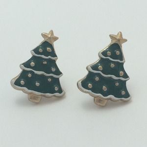 Christmas tree earrings
