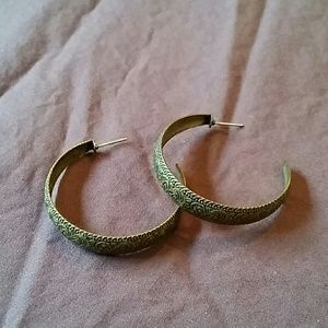 Bronze colored hoop earrings