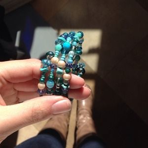 Blue Beaded Bracelet