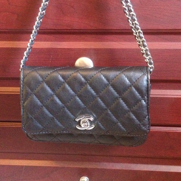 Quilted flap clutch