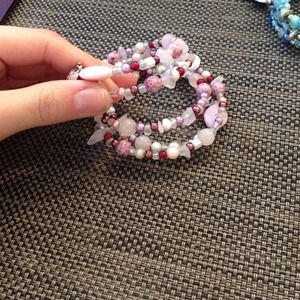 Pink Beaded Bracelet