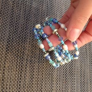Blue Beaded Bracelet