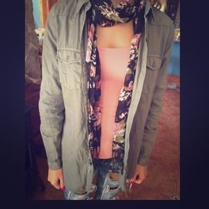 COTTON ON green button down shirt