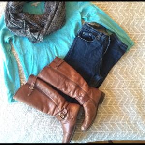Blue V-Neck Sweater
