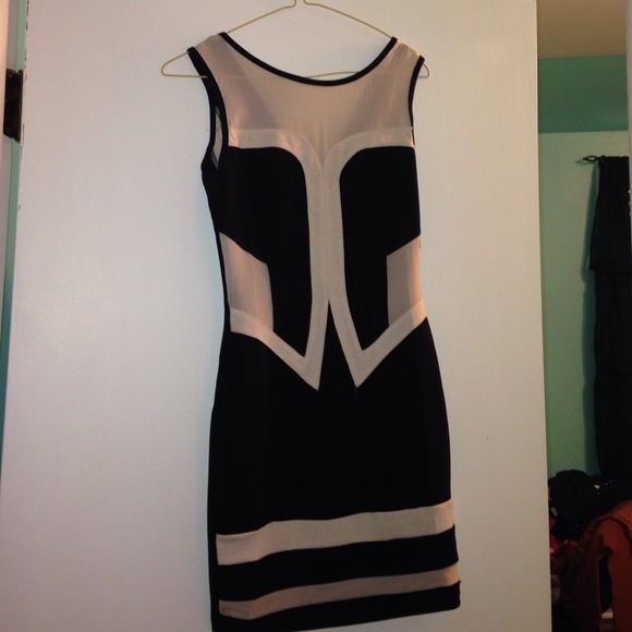 Black and taupe, short dress