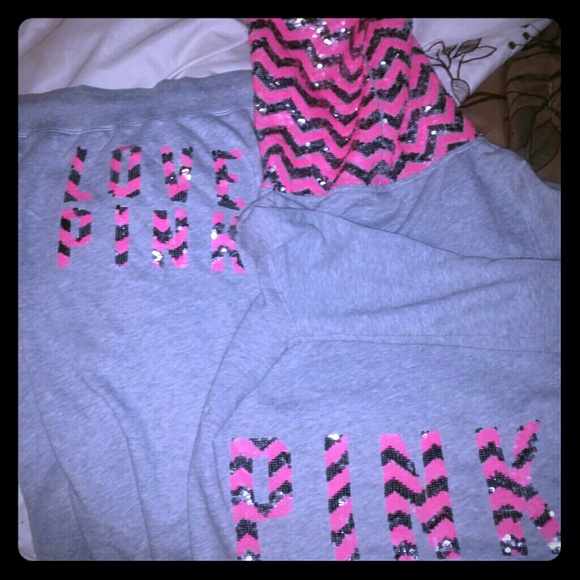 Vs pink bling chevron