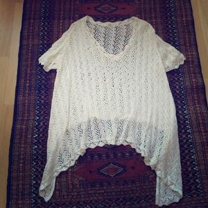 UO Crochet Draped Sweater