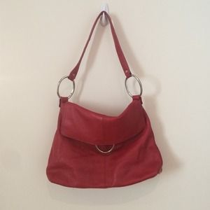 Alfani Red Leather Shoulder Bag