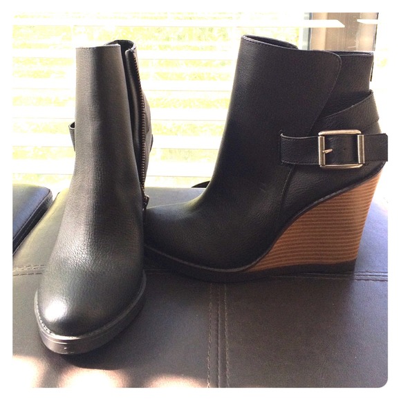Mossimo (Target) Brand New Black Wedge Booties