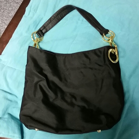 Everyday black nylon hobo