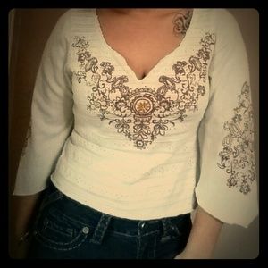 White retro style top
