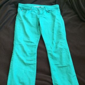7 for all mankind skinny jeans green