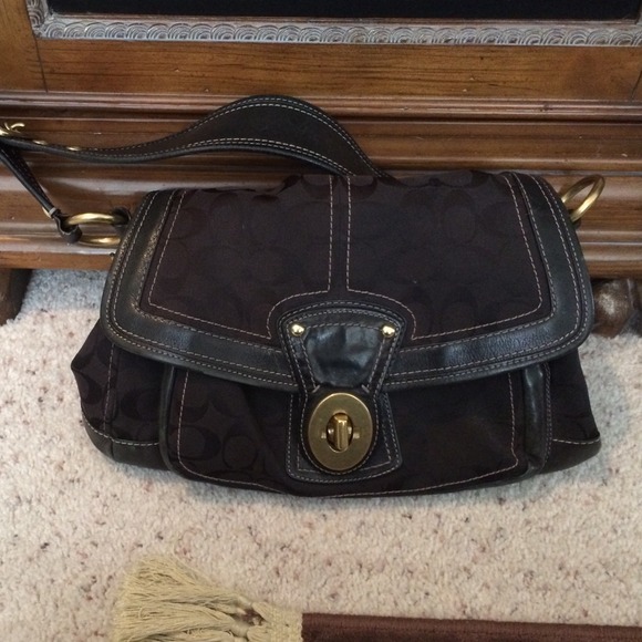 Authentic small signature Coach bag