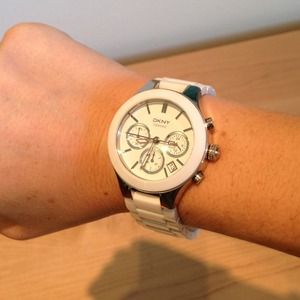 DKNY Chambers White Ceramic Watch