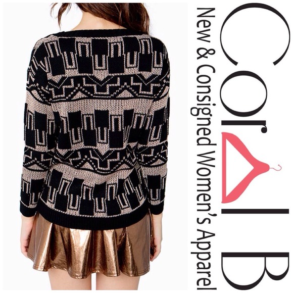 Metallic Print Sweater - Picture 2 of 2