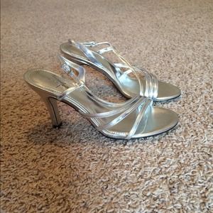 Silver Strappy heels