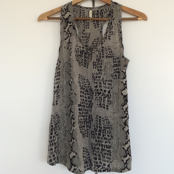 Silk Joie Snakeskin Racer-back Top