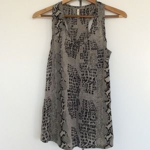 Silk Joie Snakeskin Racer-back Top
