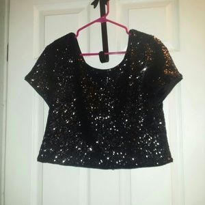 New sequin crop top
