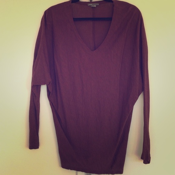 Vince Long Sleeved Oxblood Top