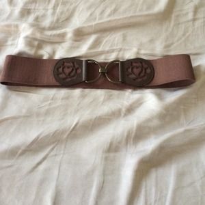 Brown elastic belt