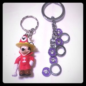 Two Mickey Mouse keychain