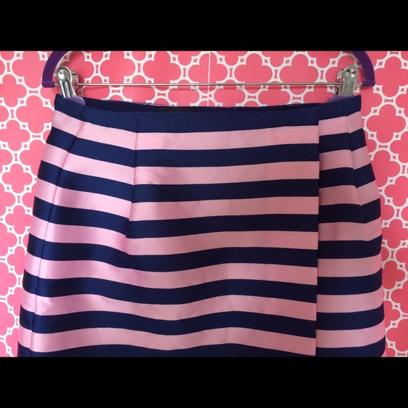 J. Crew Skirts - J.Crew pink and navy striped skirt J. Crew Skirts - J.Crew pink and navy striped skirt
