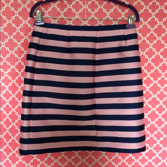 J. Crew Skirts - J.Crew pink and navy striped skirt J. Crew Skirts - J.Crew pink and navy striped skirt