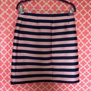 J. Crew Skirts - J.Crew pink and navy striped skirt J. Crew Skirts - J.Crew pink and navy striped skirt