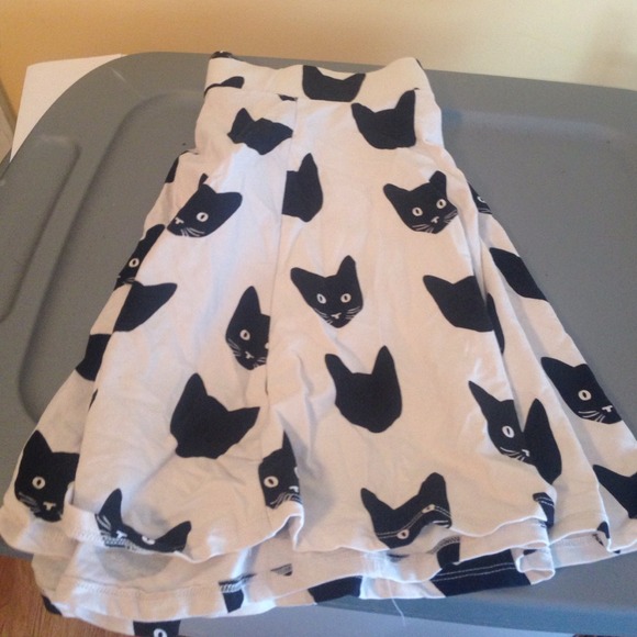 Brand new cat print skater skirt