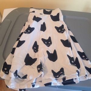 Brand new cat print skater skirt