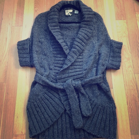 Barneys Wool/Alpaca Wrap Sweater - Picture 1 of 4