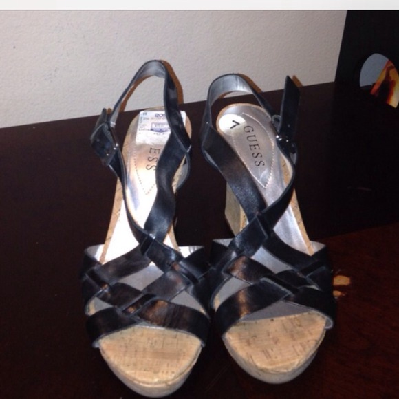 Guess cork wedges
