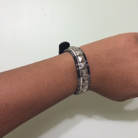 Black and Grey Studded Bracelet